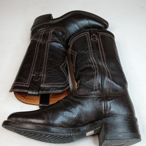 Texas Brand Mens Size 8.5  D black Genuine Water B main image 10